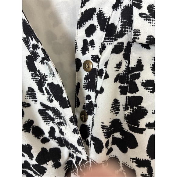 Merona White and Black Animal Print‎ High Low Dress Women's Size Small - Picture 8 of 13